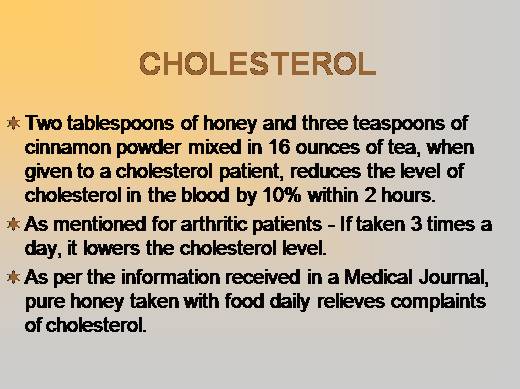 Cure cholesterol