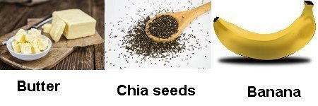 butter chia seeds and banana