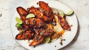 Charred sweet potatoes