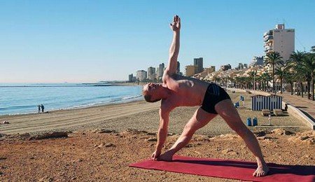extended triangle pose
