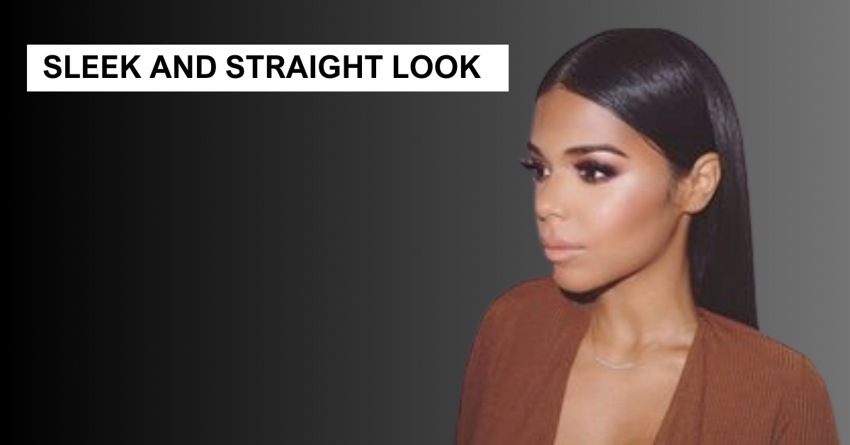 Sleek and Straight Look- no fuss quick party hairdo