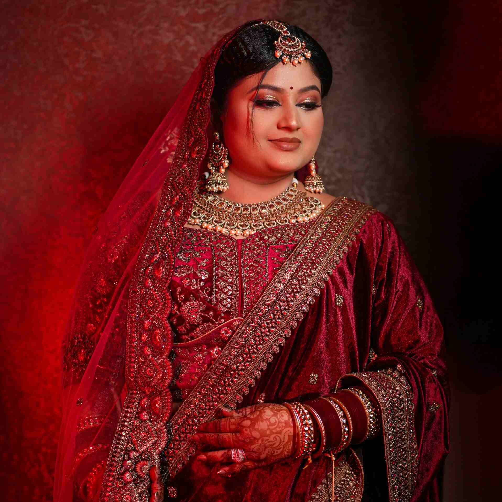 Indian Red Saree