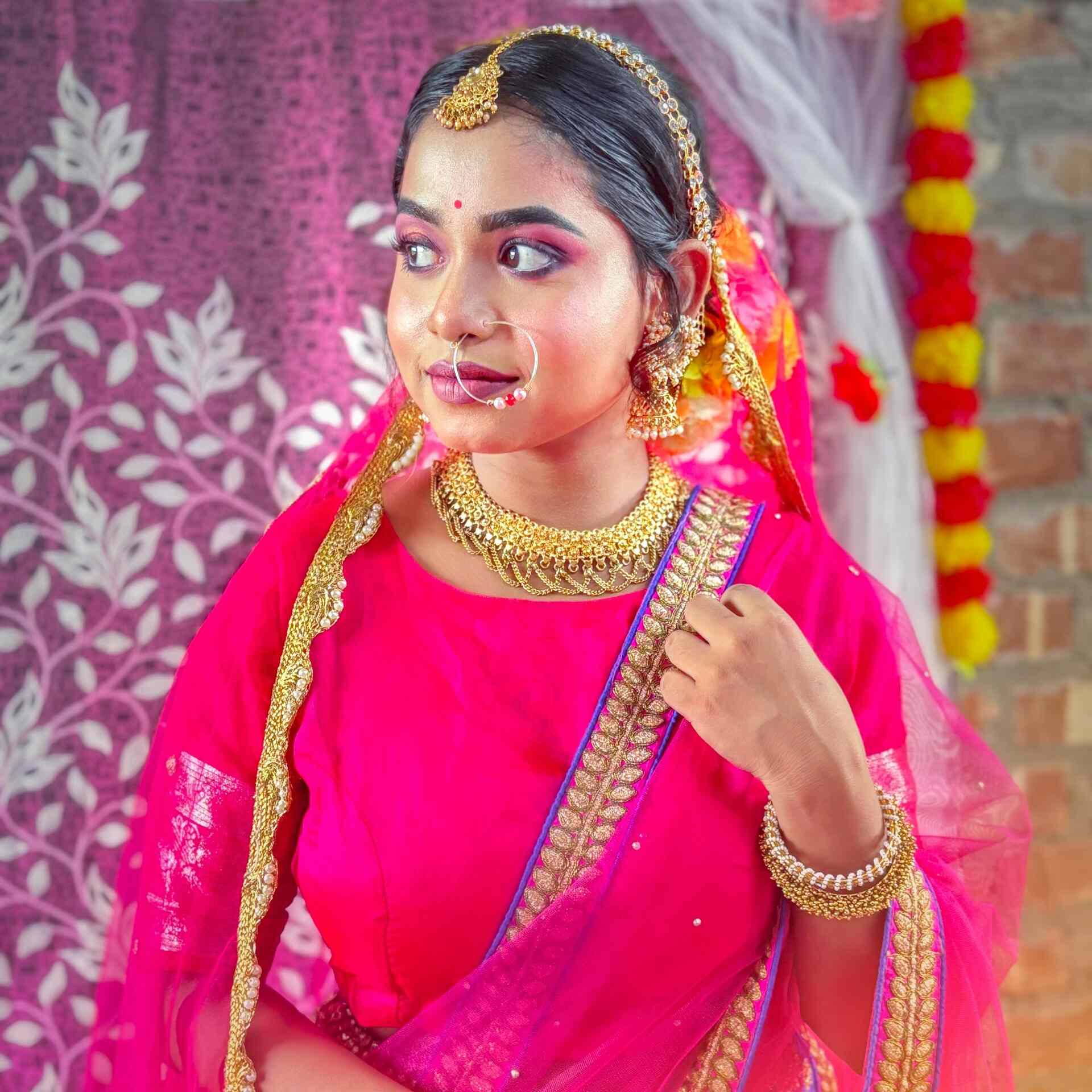 Pink Color Wedding Lehenga (Bride)